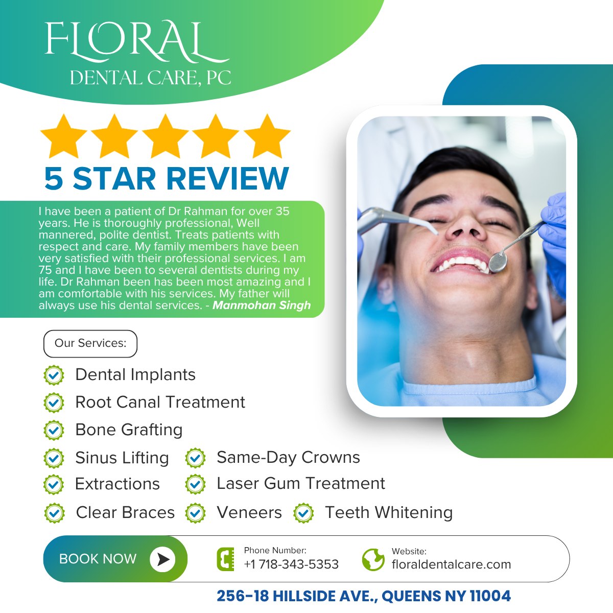 5-Star Dental Care Experience at Floral Dental Care, PC